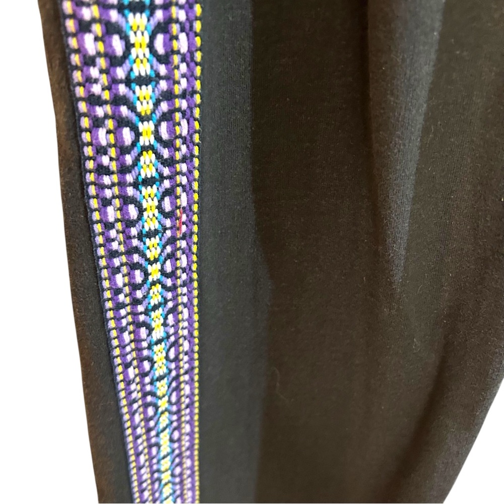 Lucky brand S-L sweatpants “hippie” butt embroidery side trim wide leg Y2K boho - Picture 12 of 16
